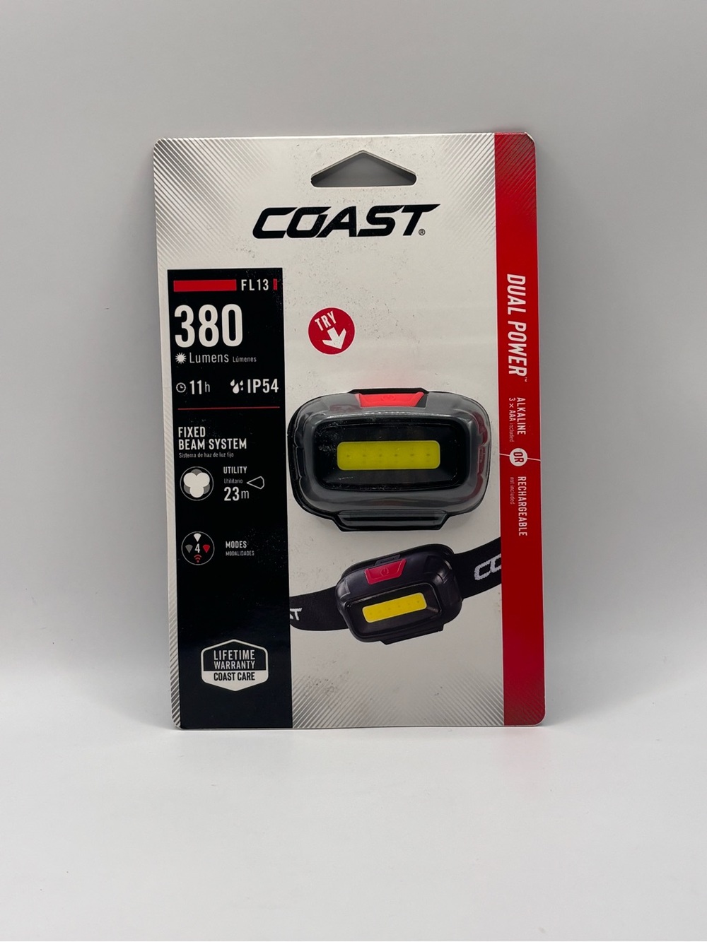Coast FL13 Headlamp - Black with Yellow Accent